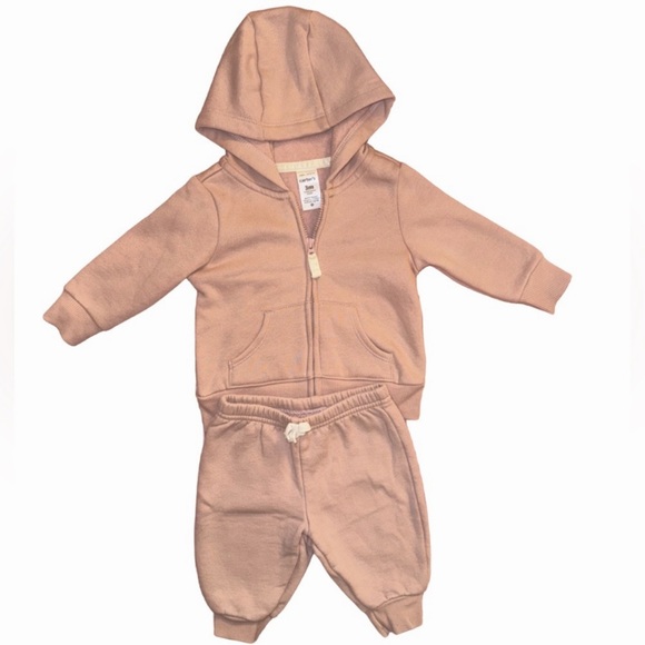 Carter’s Pink Sweat Set (3M) - Picture 1 of 2
